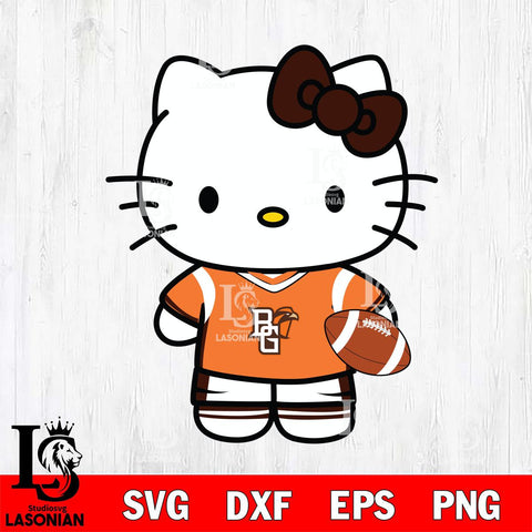 Bowling Green Falcons Cute Hello Kitty Football 8 Svg Eps Dxf Png File, NCAA svg, Digital Download, Instant Download