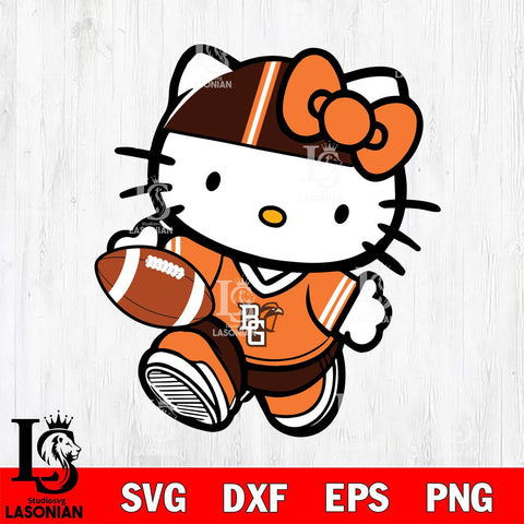 Bowling Green Falcons Cute Hello Kitty Football 9 Svg Eps Dxf Png File, NCAA svg, Digital Download, Instant Download