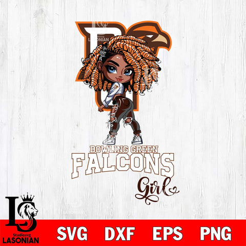 Bowling Green Falcons Fan Girl Svg Eps Dxf Png File, Digital Download, Instant Download