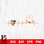 Bowling Green Falcons Father Heart Beat Svg Eps Dxf Png File, Digital Download, Instant Download