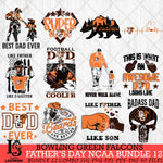 Bowling Green Falcons Fathers Day NCAA Bundle 12 Svg Eps Dxf Png File, Digital Download, Instant Download