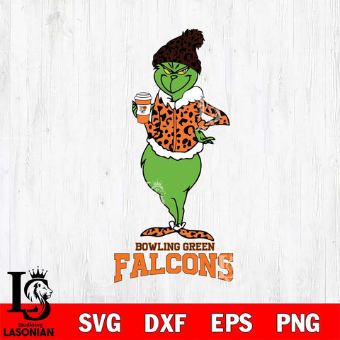 Bowling Green Falcons Grinch Leopard Coffee Svg Eps Dxf Png File, Digital Download, Instant Download