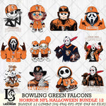 Bowling Green Falcons Halloween Bundle 12 SVG Svg Eps Dxf Png File, NCAA bundle svg, Digital Download, Instant Download