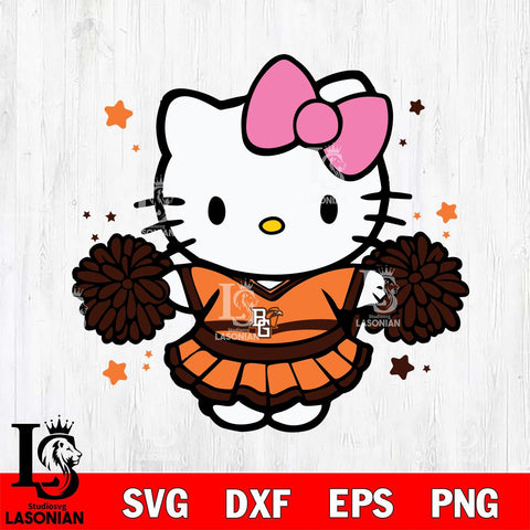 Bowling Green Falcons Hello Kitty Cheerleader 10 Svg Eps Dxf Png File, Digital Download, Instant Download