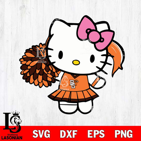 Bowling Green Falcons Hello Kitty Cheerleader 12 Svg Eps Dxf Png File, Digital Download, Instant Download