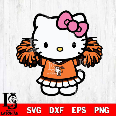 Bowling Green Falcons Hello Kitty Cheerleader 3 Svg Eps Dxf Png File, Digital Download, Instant Download