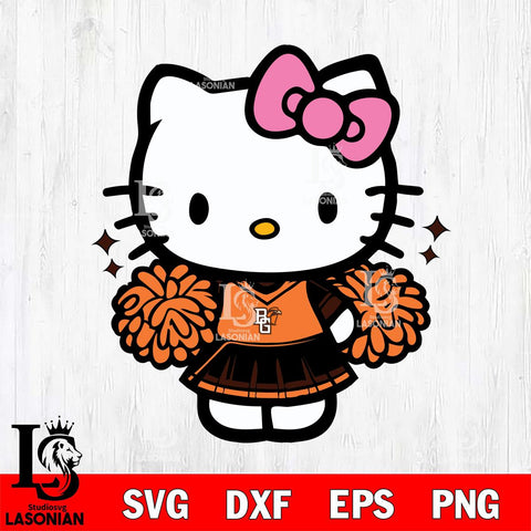 Bowling Green Falcons Hello Kitty Cheerleader Svg Eps Dxf Png File, Digital Download, Instant Download