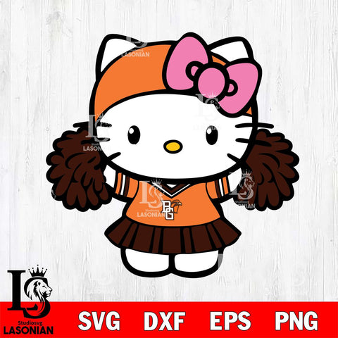 Bowling Green Falcons Hello Kitty Cheerleader 5 Svg Eps Dxf Png File, Digital Download, Instant Download