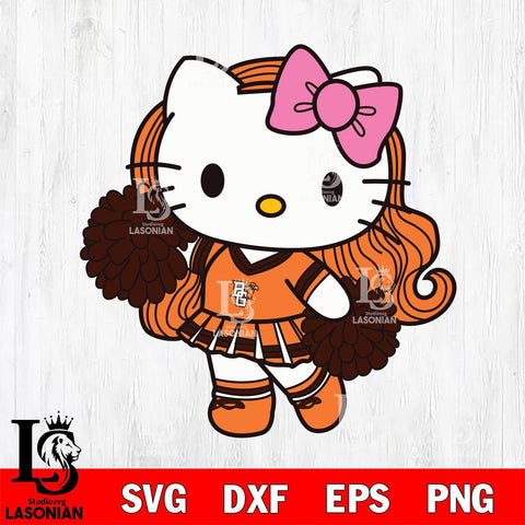 Bowling Green Falcons Hello Kitty Cheerleader 7 Svg Eps Dxf Png File, Digital Download, Instant Download