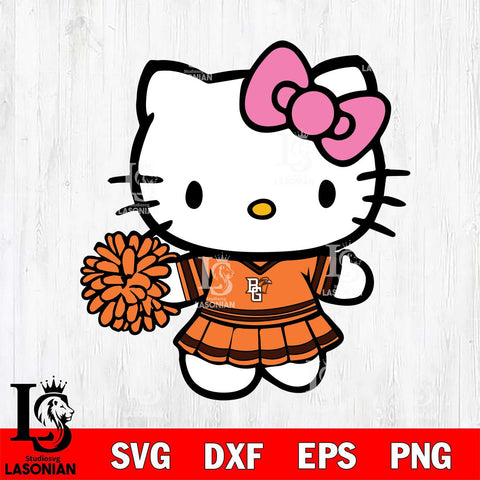 Bowling Green Falcons Hello Kitty Cheerleader 8 Svg Eps Dxf Png File, Digital Download, Instant Download