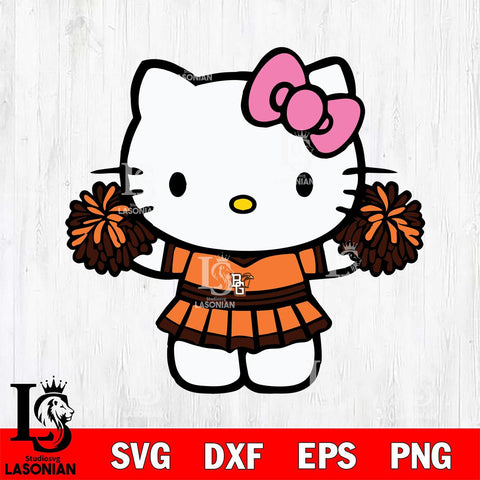 Bowling Green Falcons Hello Kitty Cheerleader 9 Svg Eps Dxf Png File, Digital Download, Instant Download