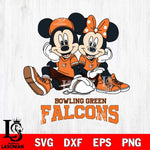 Bowling Green Falcons Mickey Minnie Mouse Football Sit Svg Eps Dxf Png File, NCAA svg , File Cut , Digital Download , Instant Download, Cut Svg Files