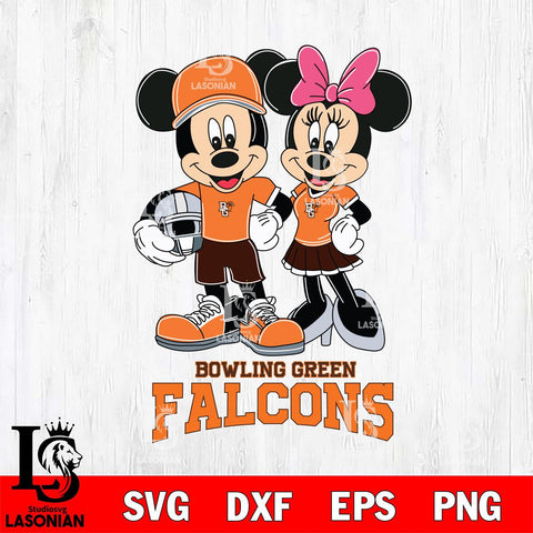 Bowling Green Falcons Mickey Minnie Mouse Helmet Svg Eps Dxf Png File, NCAA svg , File Cut , Digital Download , Instant Download, Cut Svg Files