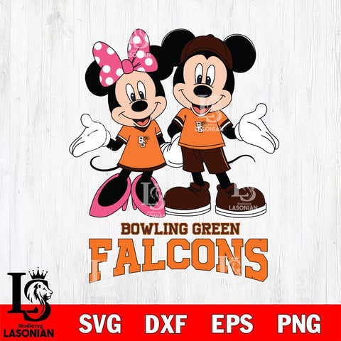 Bowling Green Falcons Mickey Minnie Mouse Sport Svg Eps Dxf Png File, NCAA svg , File Cut , Digital Download , Instant Download, Cut Svg Files