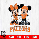 Bowling Green Falcons Mickey Minnie Rugby ball Svg Eps Dxf Png File, NCAA svg , File Cut , Digital Download , Instant Download, Cut Svg Files