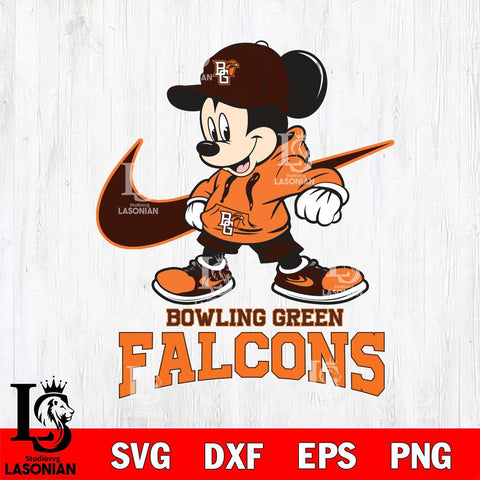 Bowling Green Falcons Mickey Mouse NIKE, Svg Eps Dxf Png File, Digital Download