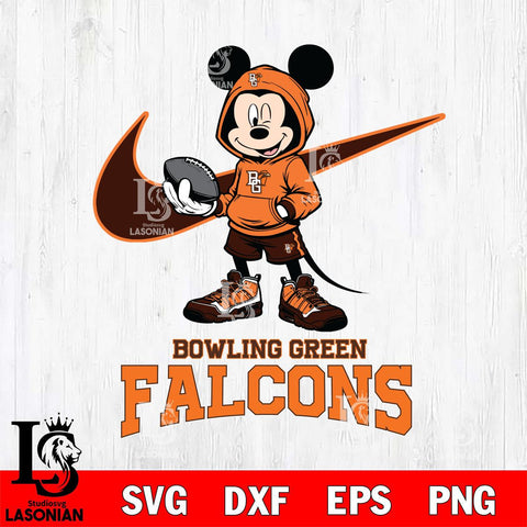 Bowling Green Falcons Mikey Mouse Disney NIKE, Svg Eps Dxf Png File, Digital Download