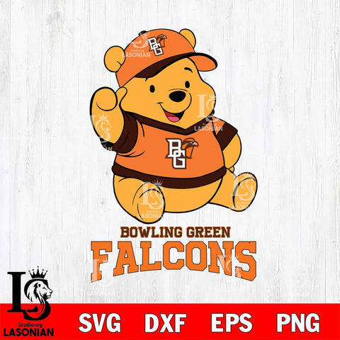 Bowling Green Falcons Pooh Bear Disney, Svg Eps Dxf Png File, Digital Download