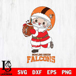 Bowling Green Falcons Santa Claus Cute Svg dxf eps png pdf file,NCAA svg,Digital Download,Cricut file