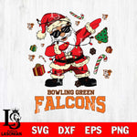 Bowling Green Falcons Santa Claus Football Svg dxf eps png pdf file,NCAA svg,Digital Download,Cricut file