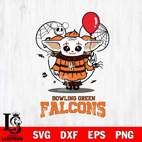 Bowling Green Falcons Stitch Pennywise Halloween Svg Eps Dxf Png File, Digital Download, Instant Download