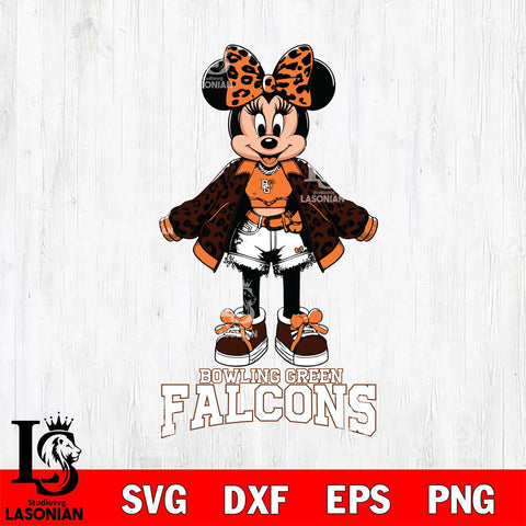 Bowling Green Falcons Style Minnie Disney Svg Eps Dxf Png File, Digital Download, Instant Download