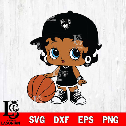 Brooklyn Nets Betty Boop NBA 8 Svg Eps Dxf Png File, NBA svg, Digital Download, Instant Download