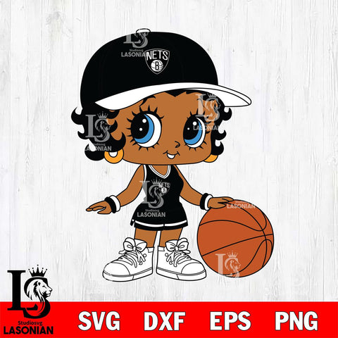 Brooklyn Nets Betty Boop NBA 9 Svg Eps Dxf Png File, NBA svg, Digital Download, Instant Download