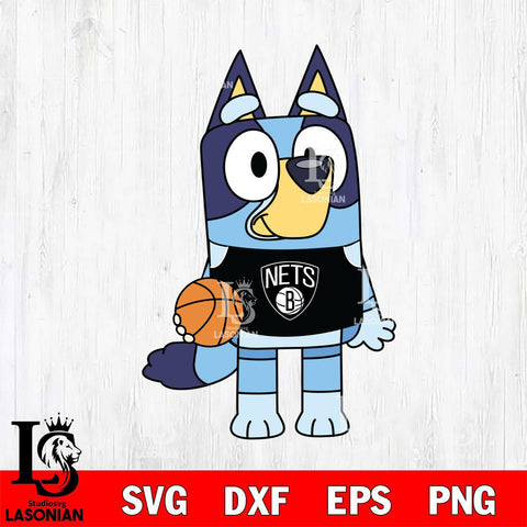 Brooklyn Nets Bluey sport 2 Svg Eps Dxf Png File, Digital Download, Instant Download