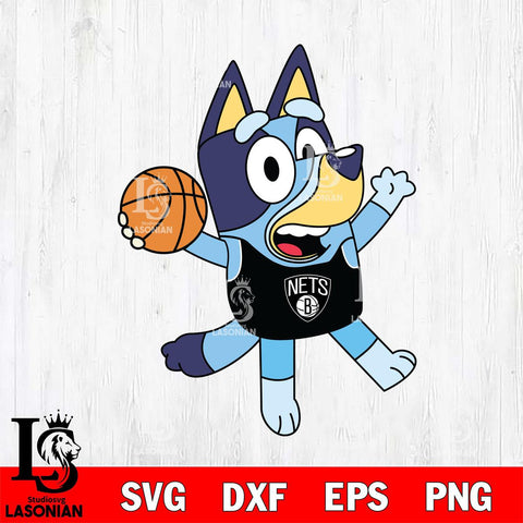 Brooklyn Nets Bluey sport 3 Svg Eps Dxf Png File, Digital Download, Instant Download