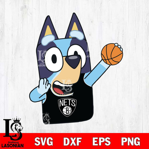 Brooklyn Nets Bluey sport Svg Eps Dxf Png File, Digital Download, Instant Download