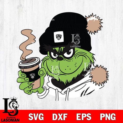 Brooklyn Nets Boujee Grinch 4 Svg Eps Dxf Png File, Digital Download, Instant Download