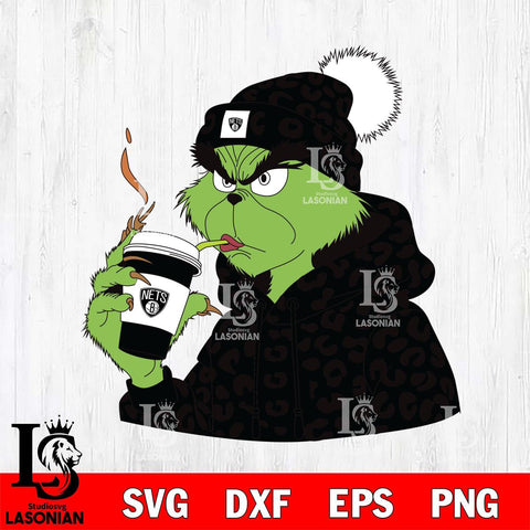 Brooklyn Nets Boujee Grinch 8 Svg Eps Dxf Png File, Digital Download, Instant Download