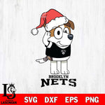 Brooklyn Nets Christmas Bluey Jack Sport Svg , Christmas Svg , Bluey svg , Digital Download, dxf eps png pdf file