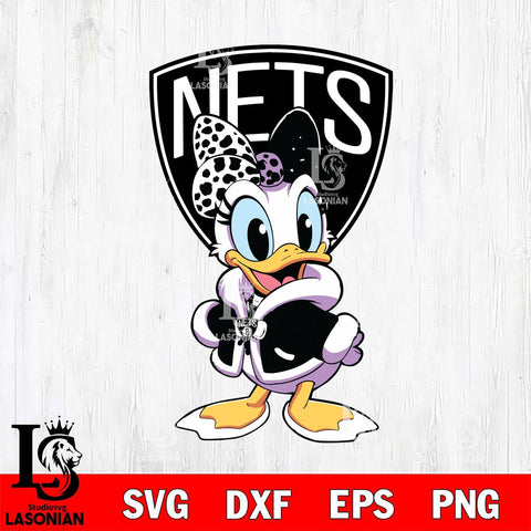 Brooklyn Nets Fancy Daisy Duck Disney Svg Eps Dxf Png File, Digital Download, Instant Download