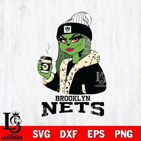 Brooklyn Nets Girls Grinch Bougie Svg Eps Dxf Png File, Digital Download, Instant Download