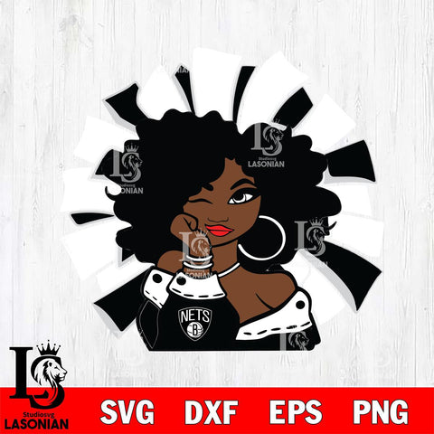 Brooklyn Nets Girls sport 8 Svg Eps Dxf Png File, Digital Download, Instant Download