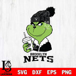 Brooklyn Nets Grinch Cofffe Christmas Cut Files Cricut, Svg Dxf Eps Png file , Silhouette