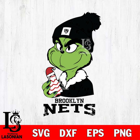 Brooklyn Nets Grinch Tree Cake Svg Eps Dxf Png File, Digital Download, Instant Download