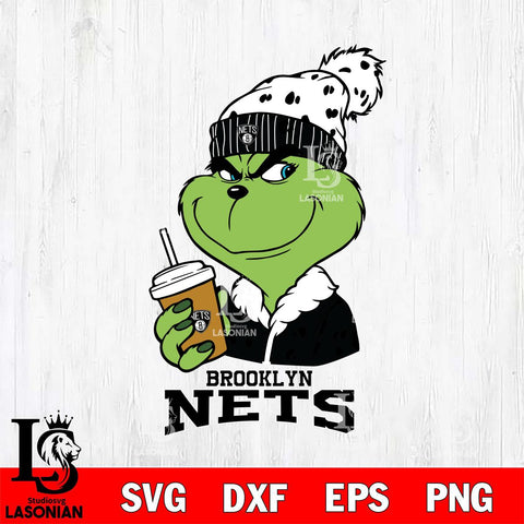 Brooklyn Nets Grinch hat Svg Eps Dxf Png File, Digital Download, Instant Download