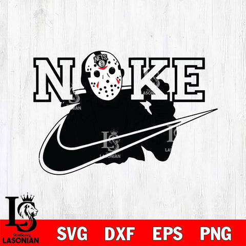 Brooklyn Nets Jason Voorhees Nike Svg Eps Dxf Png File, Digital Download, Instant Download