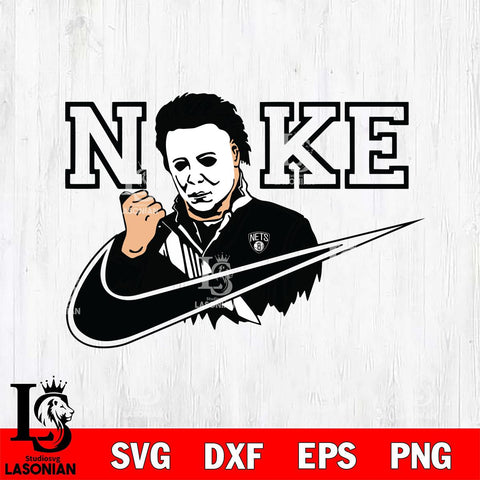 Brooklyn Nets Michael Myers Nike Svg Eps Dxf Png File, Digital Download, Instant Download