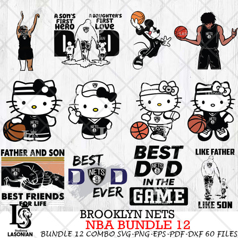 Brooklyn Nets NBA Bundle 12 Svg Eps Dxf Png File, Digital Download, Instant Download