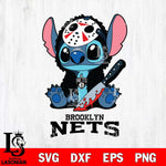 Brooklyn Nets Stitch Jason Voorhees Svg Eps Dxf Png File, NBA svg, Digital Download, Instant Download