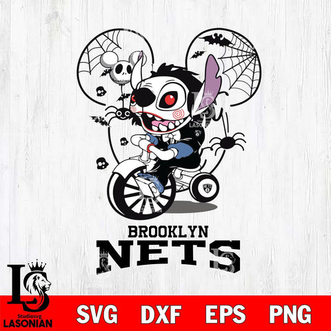 Brooklyn Nets Stitch Jigsaws Halloween Svg Eps Dxf Png File, Digital Download, Instant Download