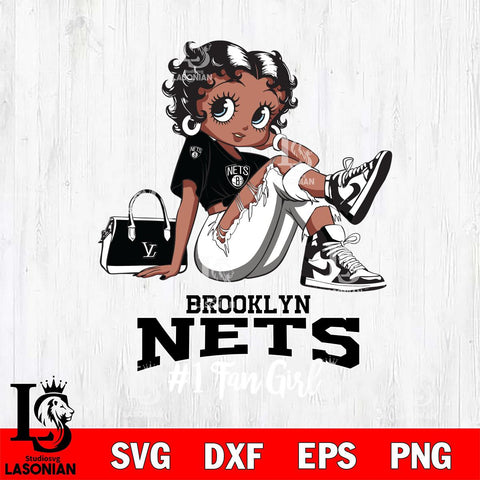 Brooklyn Nets #1 Black Fan Girl Betty Boop