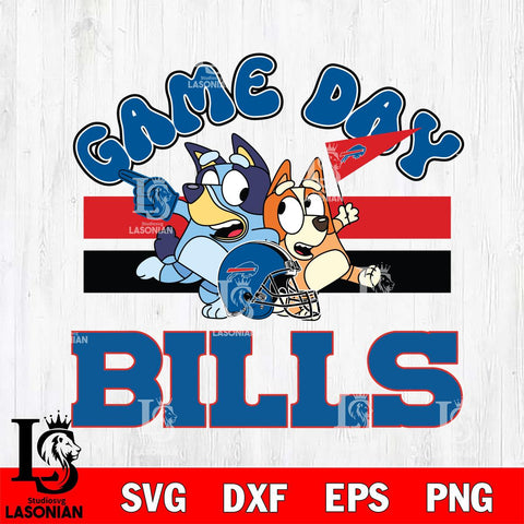 Buffalo Bills Bluey & Bingo 9 Svg Eps Dxf Png File, NFL svg, Digital Download, Instant Download