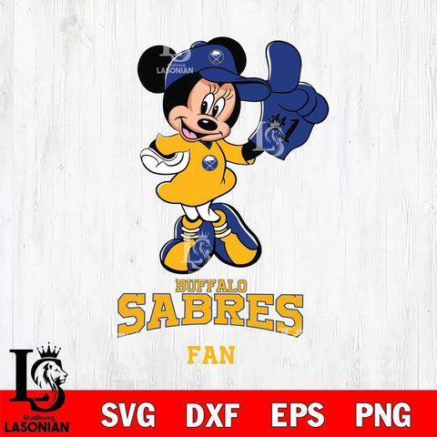 Buffalo Sabres #1 Fan Minnie Mouse Svg Eps Dxf Png File, Digital Download, Instant Download