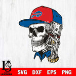 Buffalo Bills Badass Man Skull SVG