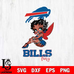 Buffalo Bills Beauty Black Fairy Betty Boop Svg Eps Dxf Png File, Digital Download, Instant Download